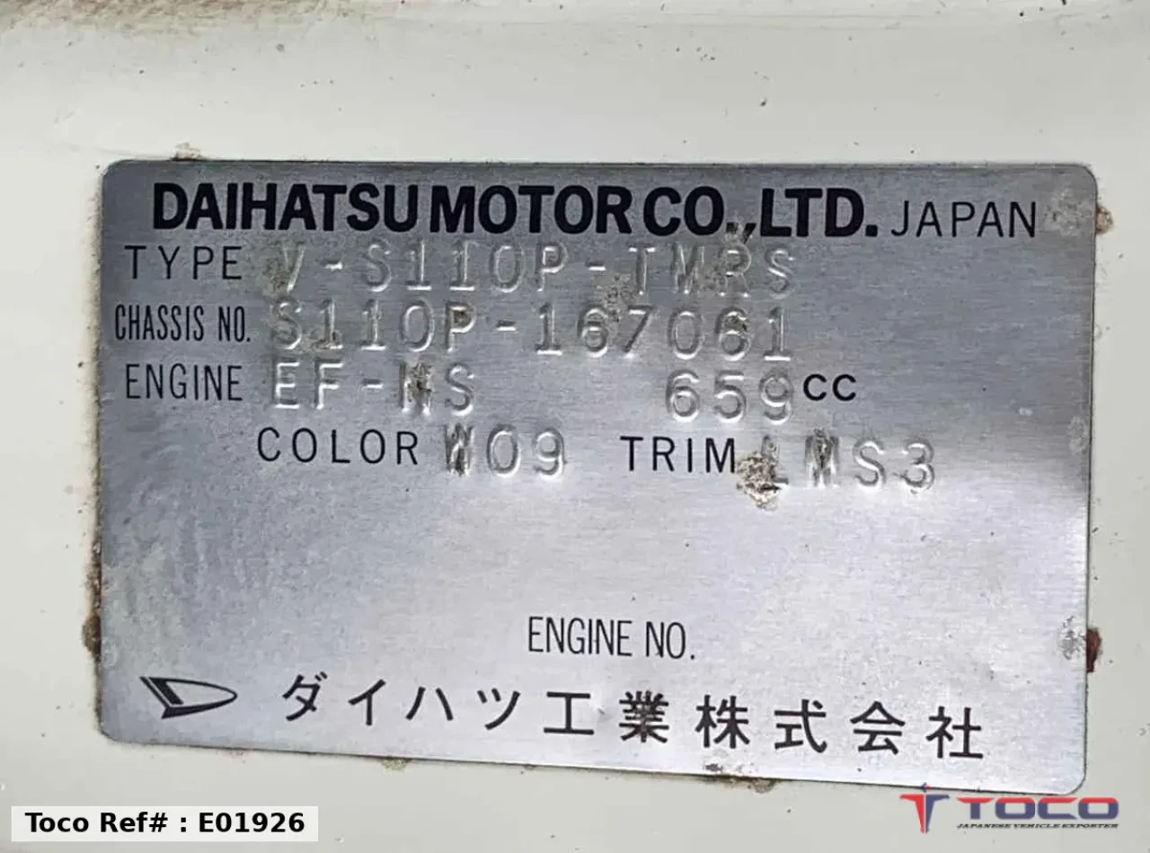 1998  DAIHATSU HIJET TRUCK
